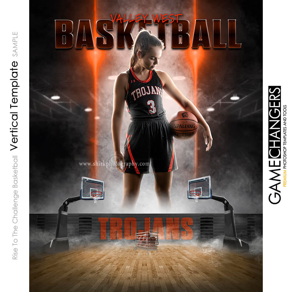 Rise To The Challenge Basketball Photoshop Templates + Tutorials