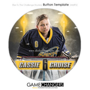 Unique Creative photoshop template for hockey with customizable digital background.