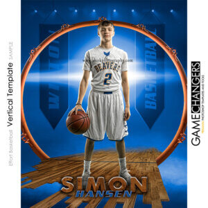 Basketball Individual: Effort Photoshop Vertical Template for Photographers