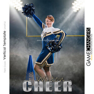 Cheer Photoshop Template Sports Team Poster Banner Creative Field Goals Digital Background Ideas Photographers