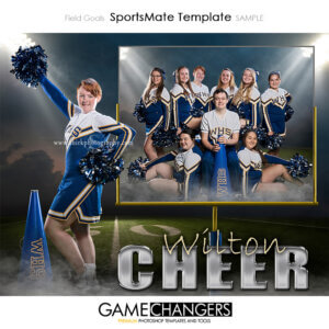 Cheer Photoshop Template Sports Team Poster Banner Creative Field Goals Digital Background Ideas Photographers