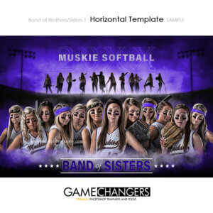 softball team band of brothers Photoshop Template Sports Team Poster Banner Creative Digital Background Ideas Photographers