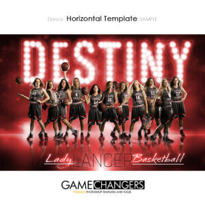 Dance Horizontal : Photoshop Template Team for Photographers with Lights Bokeh Sparkle