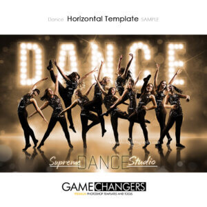 Dance Horizontal : Photoshop Template Team for Photographers with Lights Bokeh Sparkle