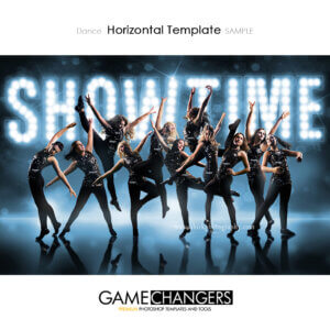 Dance Horizontal : Photoshop Template Team for Photographers with Lights Bokeh Sparkle
