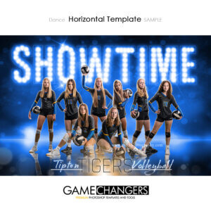 Dance Horizontal : Photoshop Template Team for Photographers with Lights Bokeh Sparkle