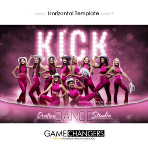 Dance Horizontal : Photoshop Template Team for Photographers with Lights Bokeh Sparkle