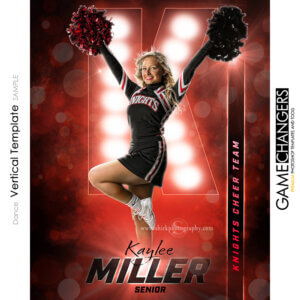 Dance Vertical : Photoshop Template Team for Photographers with Lights Bokeh Sparkle