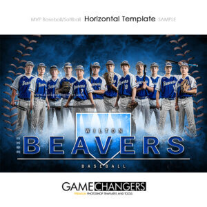 MVP baseball softball Photoshop Template Digital Background Sports Team Game Changers Shirk Photography