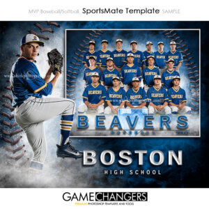 MVP baseball softball Photoshop Template Digital Background Sports Team Game Changers Shirk Photography