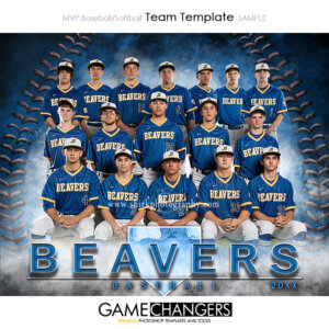 MVP baseball softball Photoshop Template Digital Background Sports Team Game Changers Shirk Photography
