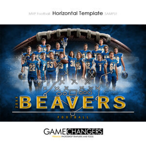 MVP football Photoshop Template Digital Background Sports Team Game Changers Shirk Photography