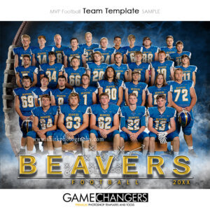 MVP football Photoshop Template Digital Background Sports Team Game Changers Shirk Photography