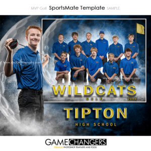 MVP golf Photoshop Template Digital Background Sports Team Game Changers Shirk Photography