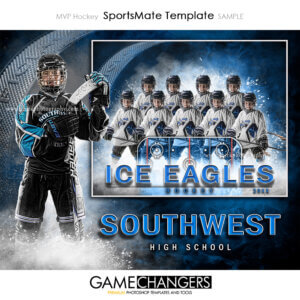 MVP hockey Photoshop Template Digital Background Sports Team Game Changers Shirk Photography