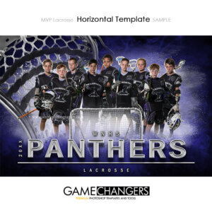 MVP Lacrosse Photoshop Template Digital Background Sports Team Game Changers Shirk Photography
