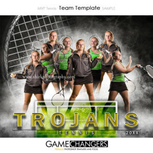 MVP tennis Photoshop Template Digital Background Sports Team Game Changers Shirk Photography