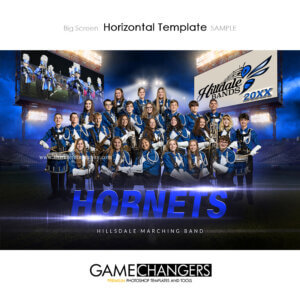 Big Screen Band Photoshop Template Digital Background Sports Team Game Changers Shirk Photography
