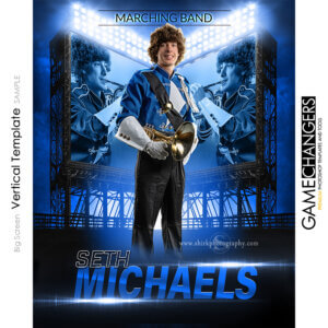 Big Screen Band Photoshop Template Digital Background Sports Team Game Changers Shirk Photography