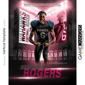 Big Screen Football Photoshop Template Digital Background Sports Team Game Changers Shirk Photography
