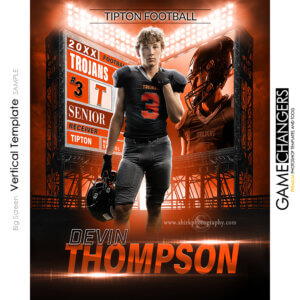 Big Screen Football Photoshop Template Digital Background Sports Team Game Changers Shirk Photography