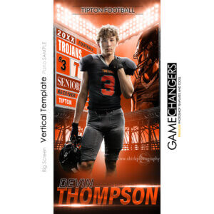 Big Screen Football Photoshop Template Digital Background Sports Team Game Changers Shirk Photography