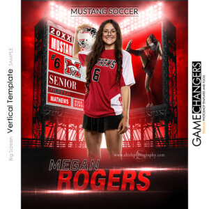 Big Screen Soccer Photoshop Template Digital Background Sports Team Game Changers Shirk Photography