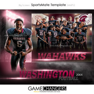 Big Screen Football Photoshop Template Digital Background Sports Team Game Changers Shirk Photography
