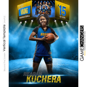 Beyond The Screen Basketball Vertical Photoshop Template Digital Background Sports Team Game Changers Shirk Photography