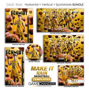 Alternative view of Make It Rain Basketball Photoshop Templates + Tutorials