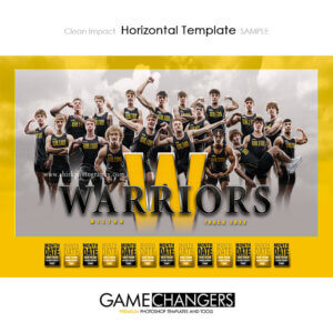 Clean Impact track horizontal Photoshop Template Digital Background Sports Team Game Changers Shirk Photography