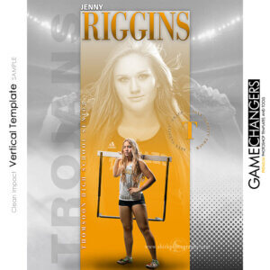 Clean Impact track hurdles vertical Photoshop Template Digital Background Sports Team Game Changers Shirk Photography