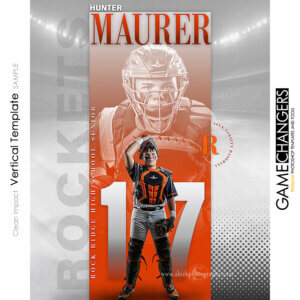 Clean Impact baseball vertical Photoshop Template Digital Background Sports Team Game Changers Shirk Photography