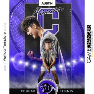 Jersey 4 tennis Vertical Photoshop Template Digital Background Sports Team Game Changers Shirk Photography