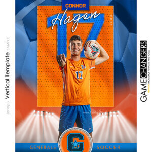 Jersey 3 Soccer Vertical Photoshop Template Digital Background Sports Team Game Changers Shirk Photography