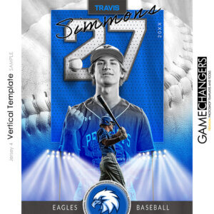 Jersey 4 baseball Vertical Photoshop Template Digital Background Sports Team Game Changers Shirk Photography
