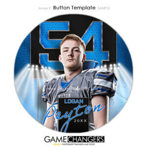 Jersey 2 Football button Photoshop Template Digital Background Sports Team Game Changers Shirk Photography
