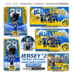 Jersey 2 football Photoshop Template Digital Background Sports Team Game Changers Shirk Photography