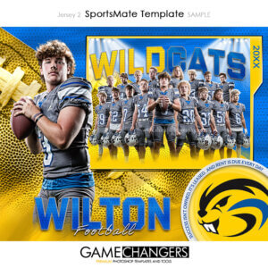 Jersey 2 Football SportsMate Photoshop Template Digital Background Sports Team Game Changers Shirk Photography