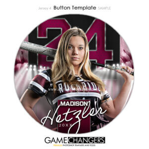 Jersey 4 softball button Photoshop Template Digital Background Sports Team Game Changers Shirk Photography