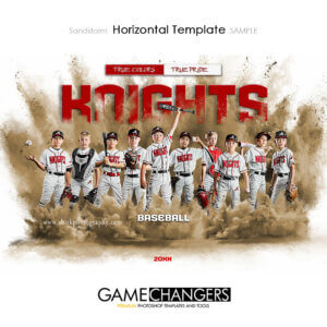 Sandstorm Baseball Powder Horizontal Photoshop Template Digital Background Sports Team Game Changers Shirk Photography