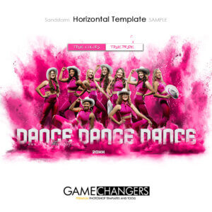 Sandstorm Dance Cheer Powder Horizontal Photoshop Template Digital Background Sports Team Game Changers Shirk Photography