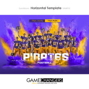 Sandstorm Football Powder Horizontal Photoshop Template Digital Background Sports Team Game Changers Shirk Photography
