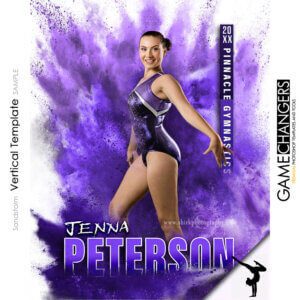 Sandstorm Gymnastics Powder Vertical Photoshop Template Digital Background Sports Team Game Changers Shirk Photography