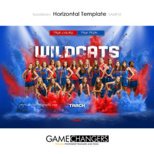 Sandstorm Track Cross Country Powder Horizontal Photoshop Template Digital Background Sports Team Game Changers Shirk Photography