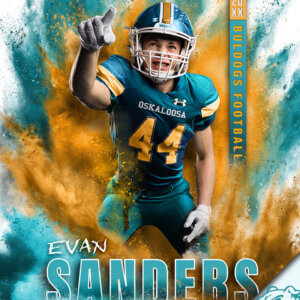 Sandstorm Football Powder Vertical Photoshop Template Digital Background Sports Team Game Changers Shirk Photography