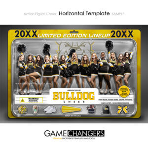 Action Figure Horizontal Cheer Photoshop Template Digital Background Sports Team Game Changers Shirk Photography
