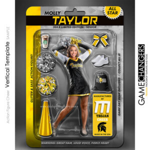 Action Figure Vertical Cheer Photoshop Template Digital Background Sports Team Game Changers Shirk Photography