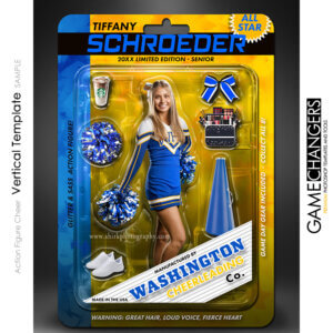 Action Figure Vertical Cheer Photoshop Template Digital Background Sports Team Game Changers Shirk Photography