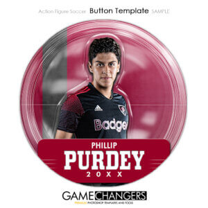 Action Figure Button Soccer Photoshop Template Digital Background Sports Team Game Changers Shirk Photography